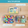 image:imageVtopmart 6 Qt Plastic Storage Bins with Lids Clear Sensory Bins Arts Crafts Organizers and Storage Stackable Containers for Home Office and School Supplies 4 Pack WhiteGrey