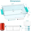 image:imageVtopmart 6 Qt Plastic Storage Bins with Lids Clear Sensory Bins Arts Crafts Organizers and Storage Stackable Containers for Home Office and School Supplies 4 Pack WhiteTeal