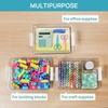 image:imageVtopmart 6 Qt Plastic Storage Bins with Lids Clear Sensory Bins Arts Crafts Organizers and Storage Stackable Containers for Home Office and School Supplies 4 Pack WhiteWhite