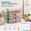 image:imageVtopmart 6 Qt Plastic Storage Bins with Lids Clear Sensory Bins Arts Crafts Organizers and Storage Stackable Containers for Home Office and School Supplies 4 Pack WhiteTeal
