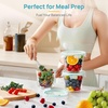 image:imageVtopmart 5Pack 30oz Glass Storage Containers with Lids Glass Meal Prep Food Container Sets with Snap Airtight Lid for Microwave Oven Freezer and Dishwasher GreyGreen
