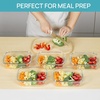 image:imageVtopmart 5Pack 30oz Glass Storage Containers with Lids Glass Meal Prep Food Container Sets with Snap Airtight Lid for Microwave Oven Freezer and Dishwasher GreyGrey
