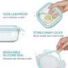 image:imageVtopmart 5Pack 30oz Glass Storage Containers with Lids Glass Meal Prep Food Container Sets with Snap Airtight Lid for Microwave Oven Freezer and Dishwasher GreyGreen