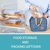 image:imageVtopmart 5Pack 30oz Glass Storage Containers with Lids Glass Meal Prep Food Container Sets with Snap Airtight Lid for Microwave Oven Freezer and Dishwasher GreyBlue