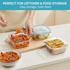 image:imageVtopmart 5Pack 30oz Glass Storage Containers with Lids Glass Meal Prep Food Container Sets with Snap Airtight Lid for Microwave Oven Freezer and Dishwasher GreyGrey