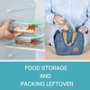 image:imageVtopmart 5Pack 30oz Glass Storage Containers with Lids Glass Meal Prep Food Container Sets with Snap Airtight Lid for Microwave Oven Freezer and Dishwasher GreyGreen