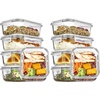 image:imageVtopmart 5Pack 30oz Glass Storage Containers with Lids Glass Meal Prep Food Container Sets with Snap Airtight Lid for Microwave Oven Freezer and Dishwasher GreyGrey