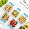 image:imageVtopmart 5Pack 30oz Glass Storage Containers with Lids Glass Meal Prep Food Container Sets with Snap Airtight Lid for Microwave Oven Freezer and Dishwasher GreyGrey