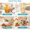 image:imageVtopmart 5Pack 30oz Glass Storage Containers with Lids Glass Meal Prep Food Container Sets with Snap Airtight Lid for Microwave Oven Freezer and Dishwasher GreyGreen