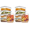 image:imageVtopmart 5Pack 30oz Glass Storage Containers with Lids Glass Meal Prep Food Container Sets with Snap Airtight Lid for Microwave Oven Freezer and Dishwasher GreyGrey