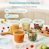 image:imageVtopmart 5Pack 30oz Glass Storage Containers with Lids Glass Meal Prep Food Container Sets with Snap Airtight Lid for Microwave Oven Freezer and Dishwasher GreyGreen