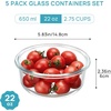 image:imageVtopmart 5Pack 30oz Glass Storage Containers with Lids Glass Meal Prep Food Container Sets with Snap Airtight Lid for Microwave Oven Freezer and Dishwasher GreyGreen