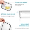 image:imageVtopmart 5Pack 30oz Glass Storage Containers with Lids Glass Meal Prep Food Container Sets with Snap Airtight Lid for Microwave Oven Freezer and Dishwasher GreyGrey