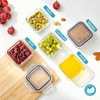 image:imageVtopmart 5Pack 30oz Glass Storage Containers with Lids Glass Meal Prep Food Container Sets with Snap Airtight Lid for Microwave Oven Freezer and Dishwasher GreyGrey