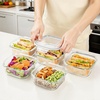 image:imageVtopmart 5Pack 30oz Glass Storage Containers with Lids Glass Meal Prep Food Container Sets with Snap Airtight Lid for Microwave Oven Freezer and Dishwasher GreyGrey