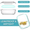 image:imageVtopmart 5Pack 30oz Glass Storage Containers with Lids Glass Meal Prep Food Container Sets with Snap Airtight Lid for Microwave Oven Freezer and Dishwasher GreyMulticolour