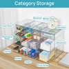 image:imageVtopmart Acrylic Organizer with 16 Drawers 4 SetClear Storage Drawers for Office SuppliesDesk Organization and Storage for MakeupJewelryArt CraftsB