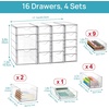 image:imageVtopmart Acrylic Organizer with 16 Drawers 4 SetClear Storage Drawers for Office SuppliesDesk Organization and Storage for MakeupJewelryArt CraftsB