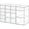 image:imageVtopmart Acrylic Organizer with 16 Drawers 4 SetClear Storage Drawers for Office SuppliesDesk Organization and Storage for MakeupJewelryArt CraftsB