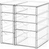 image:imageVtopmart Acrylic Organizer with 16 Drawers 4 SetClear Storage Drawers for Office SuppliesDesk Organization and Storage for MakeupJewelryArt CraftsC