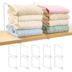 image:imageVtopmart 12 Extra Tall x 12 Deep Shelf Dividers for Closet Organization 12 Pack Clear Closet Organizers for Deep Shelves Maximizing Vertical Space for Sweaters Jeans and Clothes Storage12