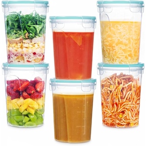 image:imageVtopmart 12 Pack 32oz Soup Containers with Airtight Lids Deli Containers for TakeOut Plastic Food Freezer Storage Containers for Meal Prep Salad Fruit Lunch MicrowaveDishwasherFreezer Safe32oz