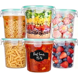 image:imageVtopmart 12 Pack 32oz Soup Containers with Airtight Lids Deli Containers for TakeOut Plastic Food Freezer Storage Containers for Meal Prep Salad Fruit Lunch MicrowaveDishwasherFreezer Safe24oz